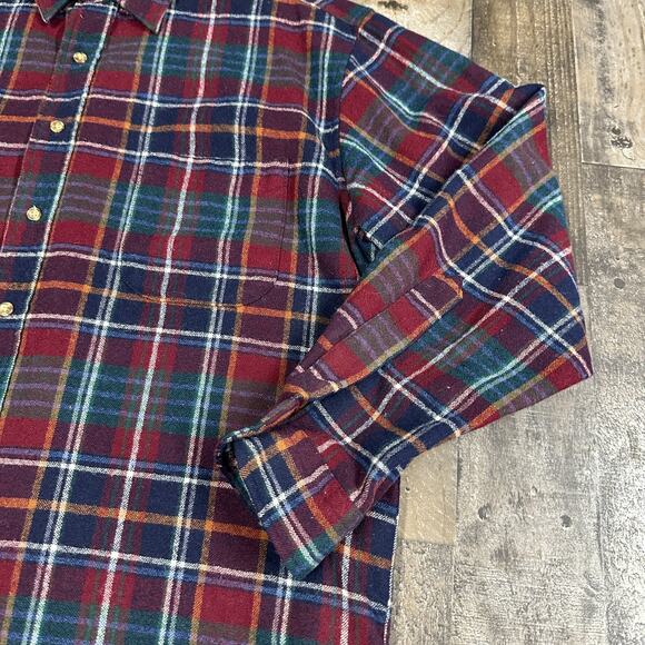 Vintage Pendleton Shirt Mens Large Flannel Wool Plaid Made in USA - Picture 2 of 13